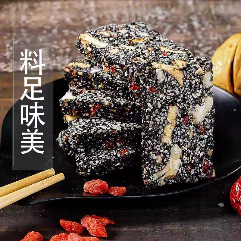 广鑫达红枣枸杞黑芝麻核桃软糕老式切糕芝麻饼软膏枣仁派独立包装