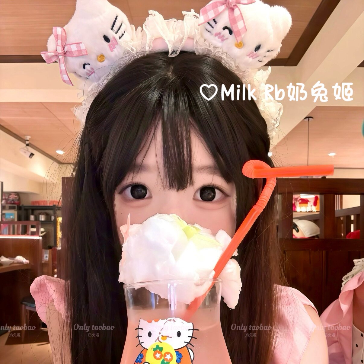 奶兔姬*粉萌KT/ 日系可爱kt发箍少女软萌拍照利器头饰洗脸女款