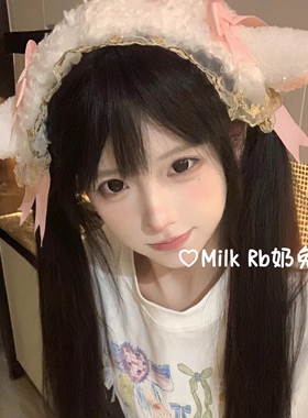 奶兔姬*小眠羊/ 可爱咩咩小羊耳朵发带亚文化y2k甜妹Lolita发饰