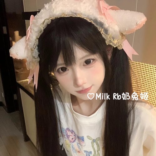 奶兔姬*小眠羊/ 可爱咩咩小羊耳朵发带亚文化y2k甜妹Lolita发饰