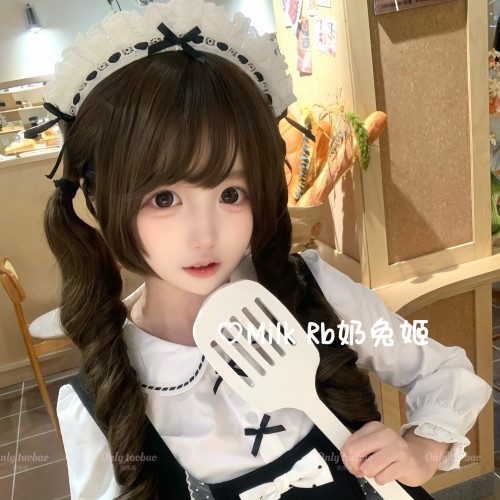 奶兔姬*黑白甜仆/ 可爱洛丽塔女仆发饰甜美cos配饰蝴蝶结女仆发箍