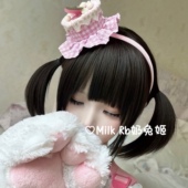 奶兔姬 草莓蛋糕 可爱软妹原创甜心少女粉色派对漫展发饰发箍