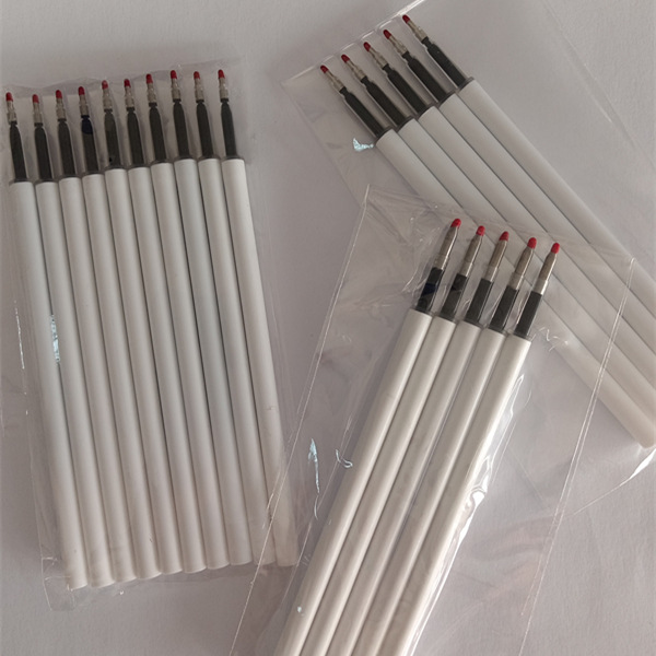 按动中性笔替换笔芯0.5mm黑色ST头子弹头多种按动笔白杆替芯