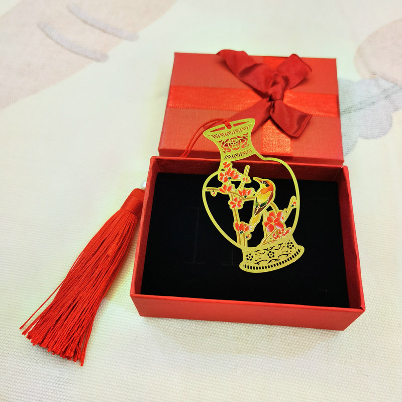 大唐芙蓉园文创书签金属西安旅游纪念品孔雀锦鲤送孩子学生包邮