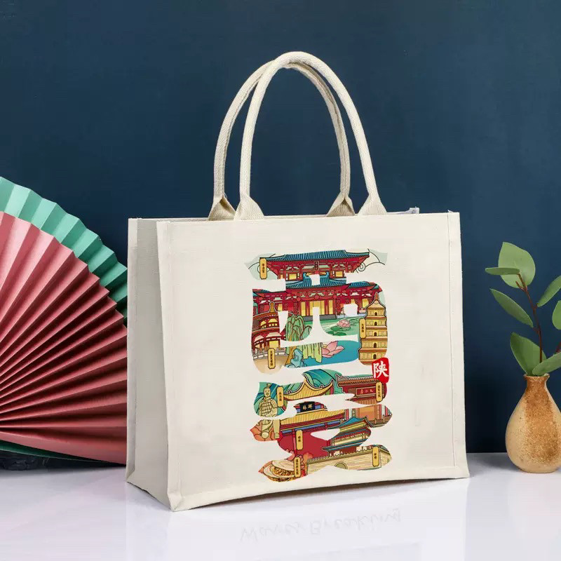 西安文创旅游纪念品帆布包手提袋图片