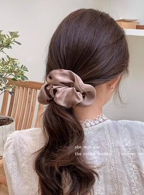 高级感~简约缎面大肠发圈ins肥肠圈发绳法式大肠圈发饰头绳女头饰