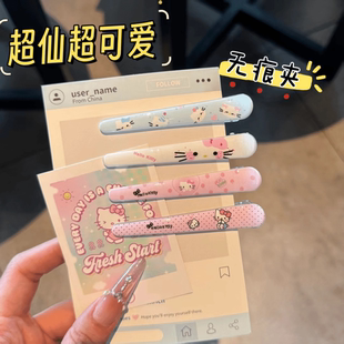 可爱格波点鸭嘴夹甜美ins少女心刘海夹卡通百搭简约网红发卡