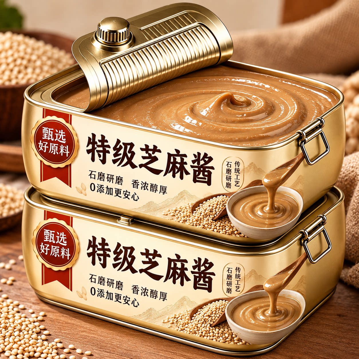 老字号！正宗纯芝麻酱官方旗舰店正品无添加火锅蘸料热干面商用图片