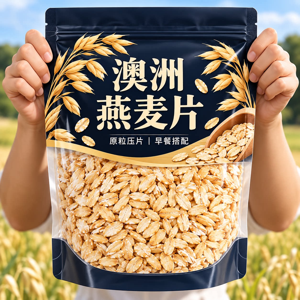 澳洲燕麦片官方旗舰店正品原味纯燕麦片即食冲饮营养早餐宵夜代餐