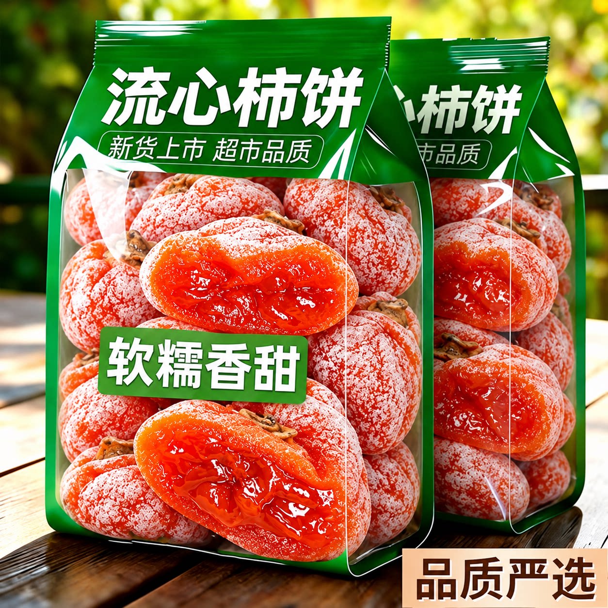 柿饼独立包装柿饼子新鲜特产水果霜降圆吊柿子糖心整箱袋装当季