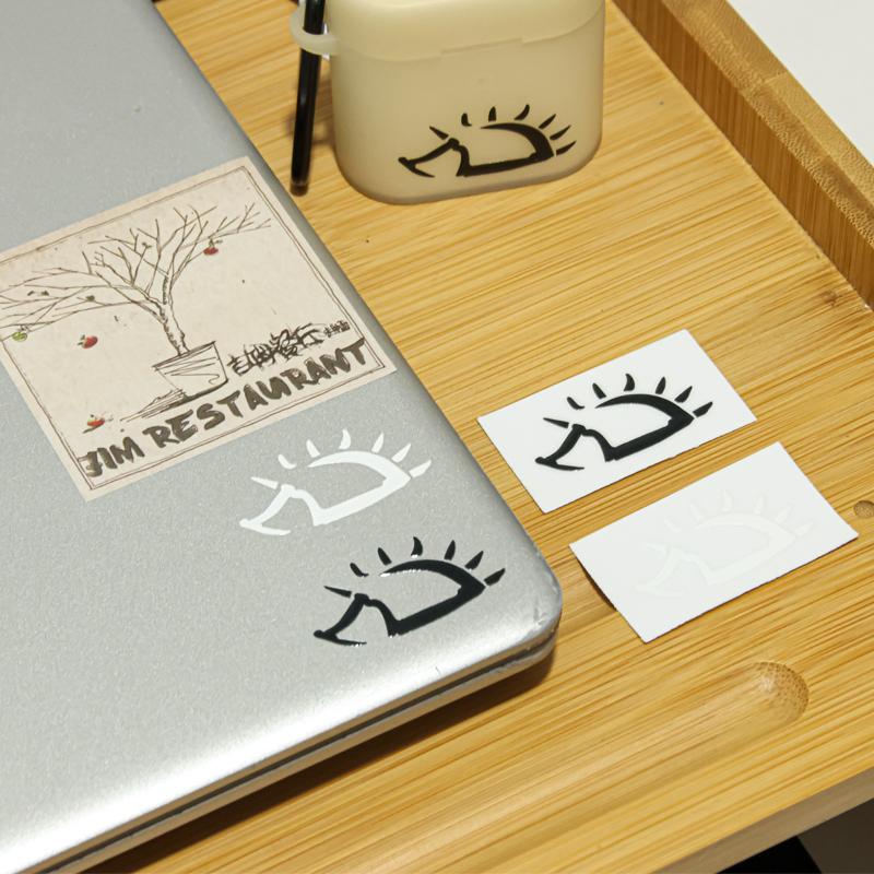 刺猬logo贴纸镂空刺猬