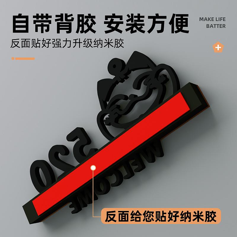 定制门牌号码牌家用入户家庭创意入户门装饰挂牌门号牌住宅订制