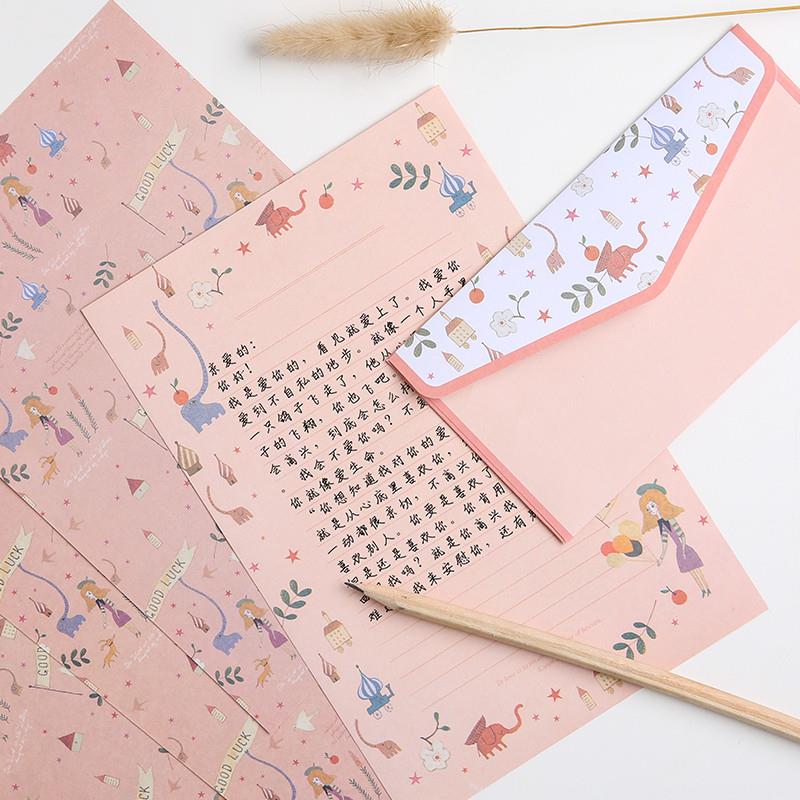 创意信封信纸套装小清新少女ins复古简约情书生日祝福文艺信笺纸