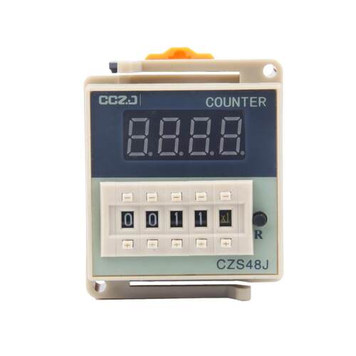DH48J-11A数显电子计数器AC220V 24V 380V计数器继电器带停电记忆