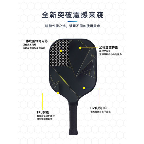 peak匹克体育球拍初学者入门级全套含洞洞球玻璃纤维 pickleball