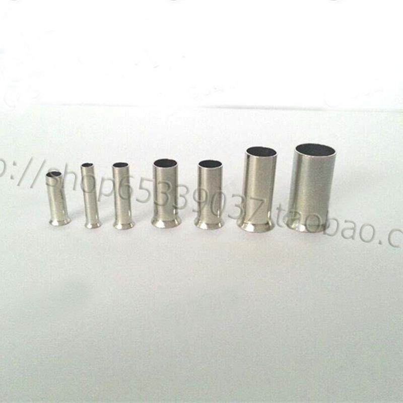 优质紫铜管形裸端子EN1010空心铜管1.0平方 欧式接线端子 1000只