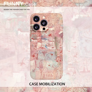 敦煌艺术山水壁画国风菲林全包手机壳适用苹果17nova14华为p80mate70pro小米15opporeno9vivo荣耀400iPhone16