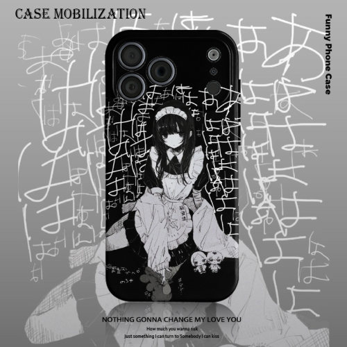 暗黑动漫少女洛丽塔女仆菲林全包手机壳适用苹果17nova14华为p80mate70小米17opporeno15vivo荣耀500iPhone16