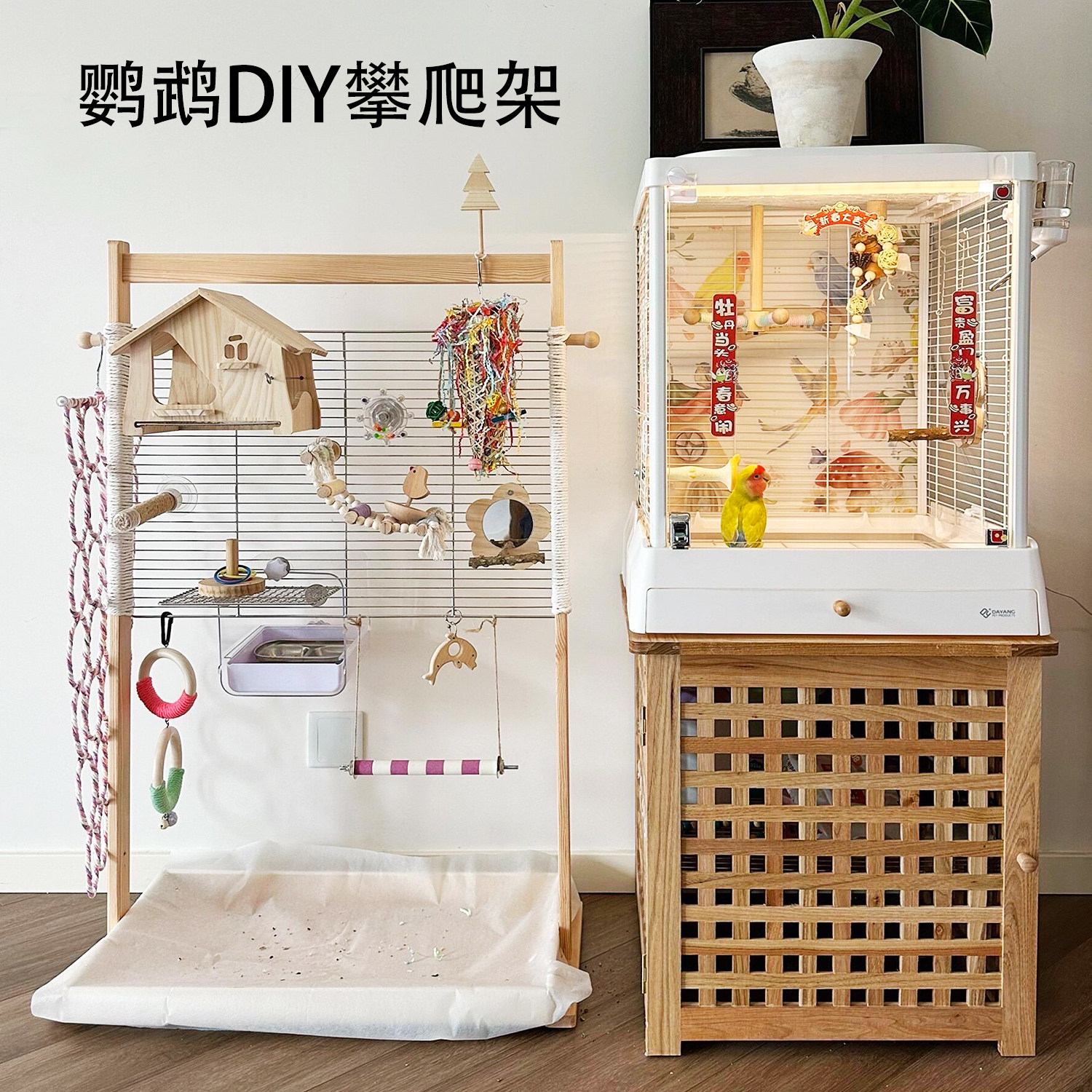 DIY鹦鹉站架解闷游乐场耐啃耐图片