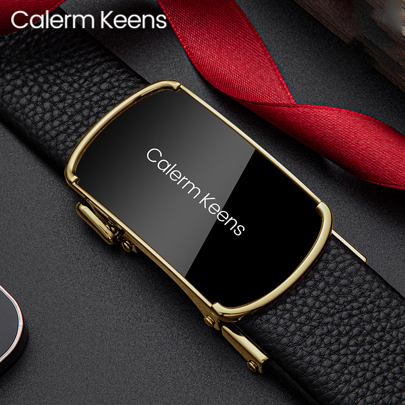 自动扣calermkeens真皮男士腰带