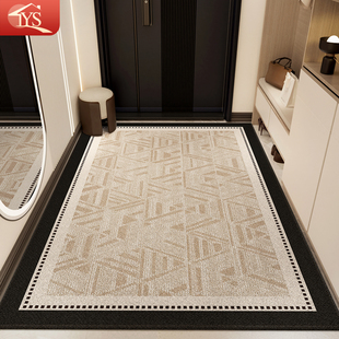 入户门地垫玄关高级感圈绒耐磨轻奢家用门口进门脚垫防滑耐脏地毯