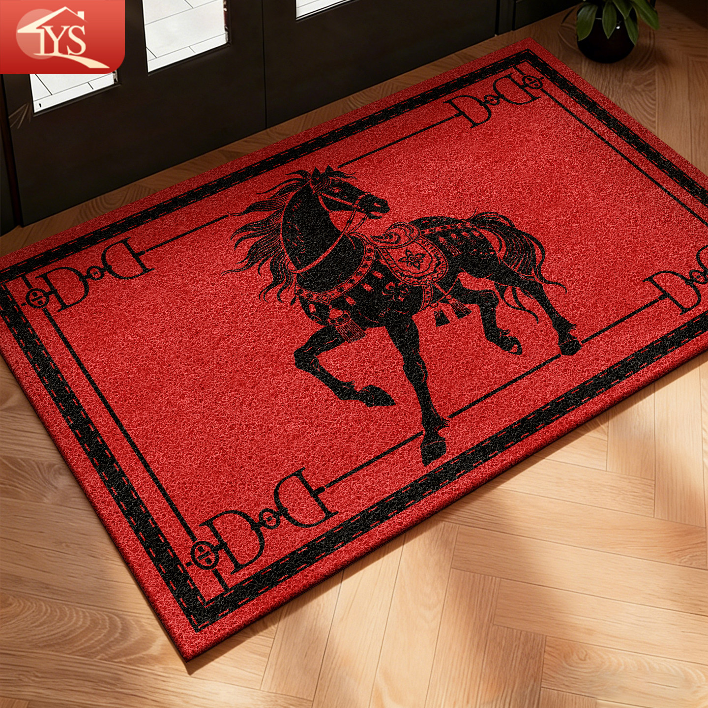 2026新款马年喜庆门垫入户门地垫丝圈防滑除尘脚垫进门门口地毯垫,居家布艺,入户地垫,淘宝优惠券,粉丝福利购,淘宝优惠卷