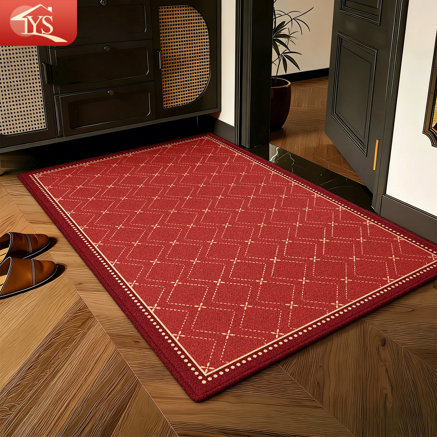 入户门地垫进门门垫红色高级感脚踏垫防滑2026新款玄关门口地毯垫,居家布艺,入户地垫,淘宝优惠券,粉丝福利购,淘宝优惠卷