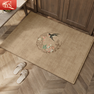 入户门地垫中式 复古可裁剪进门脚垫防滑耐脏门口门垫易打理地毯垫