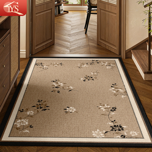 蹭脚圈绒可裁剪 防滑蹭脚脚垫新款 入户地垫新中式 地毯门垫高端新款