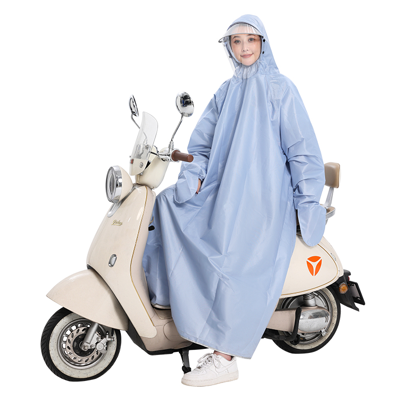 戴手套加厚成人雨披全身防暴雨电动车摩托车骑行单人连体雨衣男女