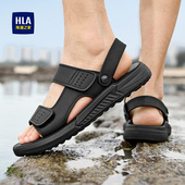 海澜之家男鞋 男拖鞋 新款 HLA 夏季 舒适外穿透气凉鞋 休闲沙滩鞋 百搭