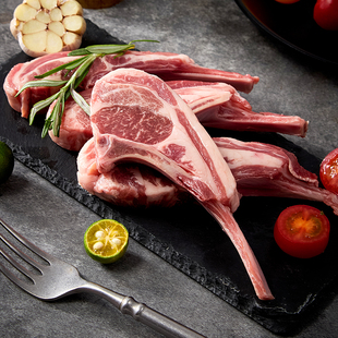 涝河桥宁夏滩羊法切羊排1斤 新鲜冷冻手把羊肉生鲜羊肋排烧烤食材
