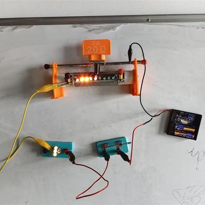 磁吸式滑动变阻器模拟教具初中物理实验器材黑板电学演示教学仪器