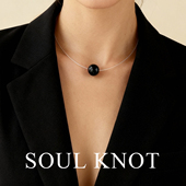 SOUL KNOT买一发三隐形鱼线单珠路路通珍珠玛瑙单颗珍珠项链吊坠