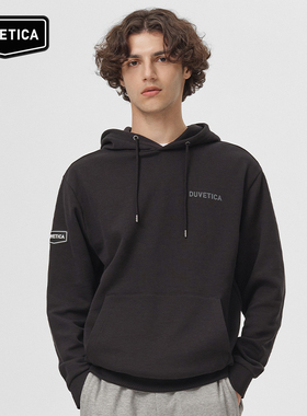 DUVETICA 春季男女情侣款户外刺绣连帽宽松卫衣运动长袖VXHDA0334