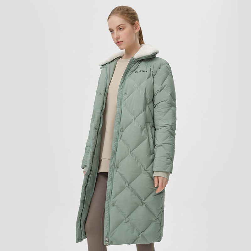 DUVETICA女士长款轻量鹅绒羽绒服