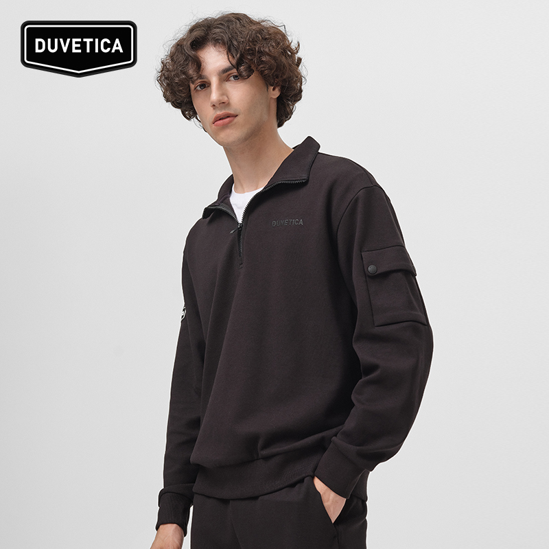 DUVETICA男女立领半拉链户外训练卫衣运动VXTRE0534