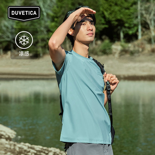 凉感基础LOGO圆领T恤DUVETICA