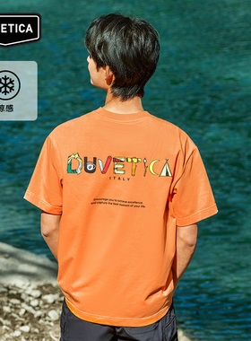 DUVETICA 春夏户外运动通勤男女情侣LOGO印花T恤 VXRS10543