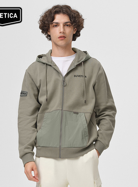 DUVETICA男士加绒训练运动夹克拉链连帽卫衣外套户外VUTRB0136