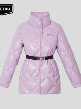 DUVETICA 秋冬女士腰带式中长款菱格纹鹅绒羽绒服VDDJ81136休闲
