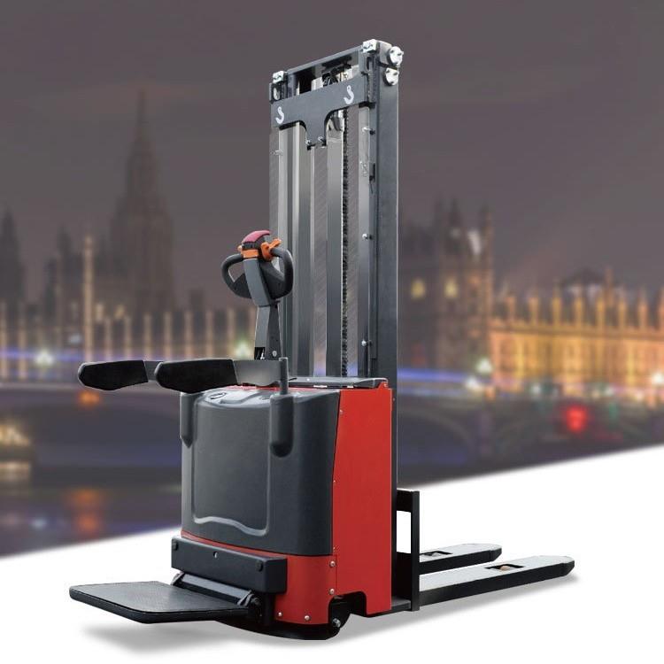 电动叉车1.5吨站驾式托盘堆高车2吨升高堆垛车液压搬运装卸车