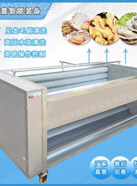 毛热鲍鱼SVZ毛辊清洗机 耐用型辊清洗去皮机 海毛辊销清洗参去杂