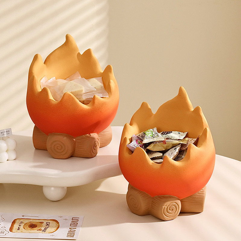 卡西法火焰摆件客厅玄关桌面装饰品轻奢高档创意收纳盒高级感小众,家居饰品,桌面摆件,淘宝优惠券,粉丝福利购,淘宝优惠卷