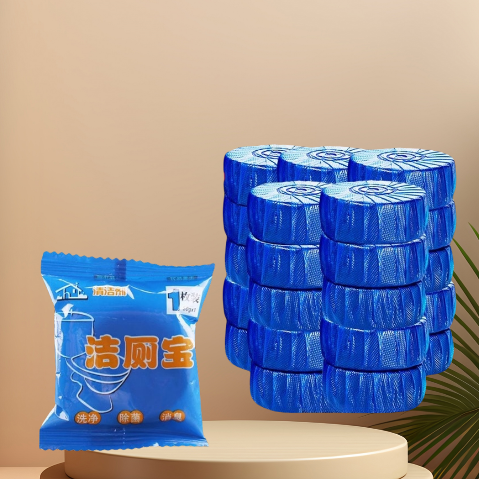 洁厕灵蓝泡泡球块清香去味