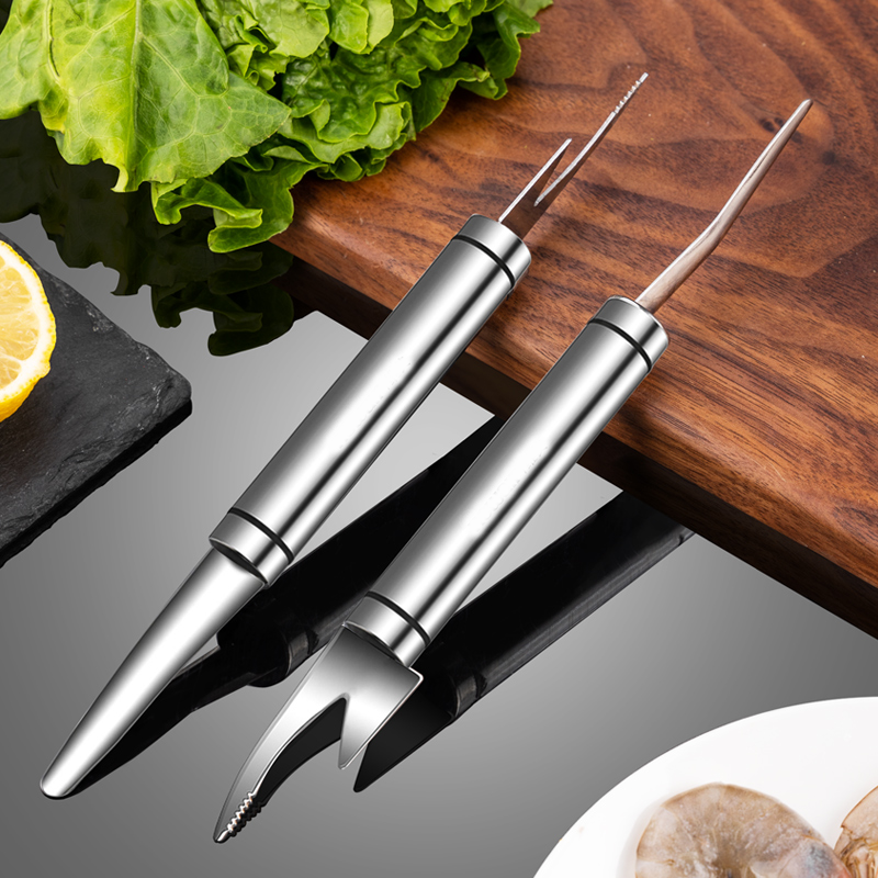 不锈钢虾线剔除刀挖虾胃剥虾壳取虾线神器挑去虾线开虾眼去核用途