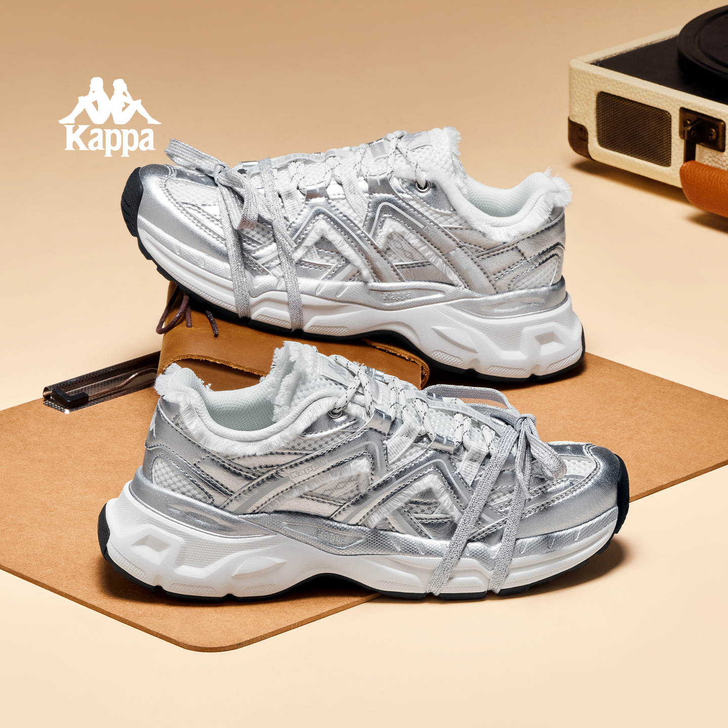 kappa女鞋厚底老爹鞋新款