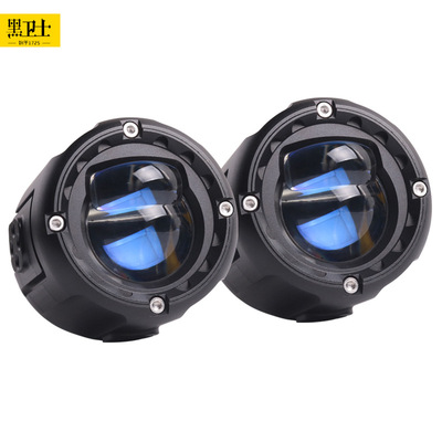 SANV黑卫士智能防水S21LED双光透镜大灯机车爆闪摩托车灯