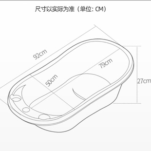 儿童洗盆儿宝宝浴盆可坐0一澡3岁洗澡大盆新生 澡折叠婴儿躺托5