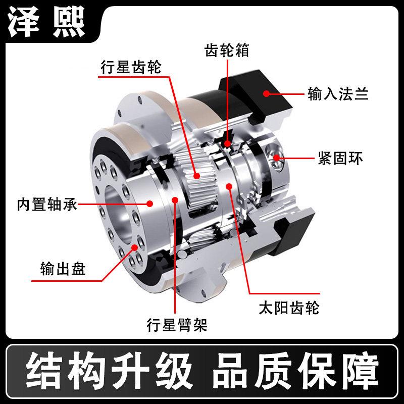 ID60圆法兰盘式输出硬齿面斜齿轮精密行星减速机配伺服步进电机